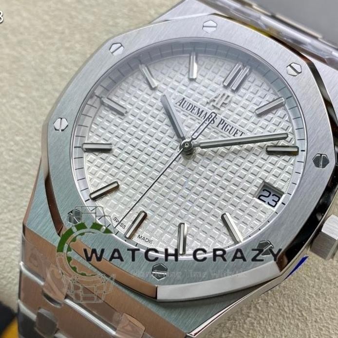 Ready  WCAUDEMARSPIGUET ROYAL OAK 15500ST WHITE DIAL 41mm ZF FACTORY TIER 5