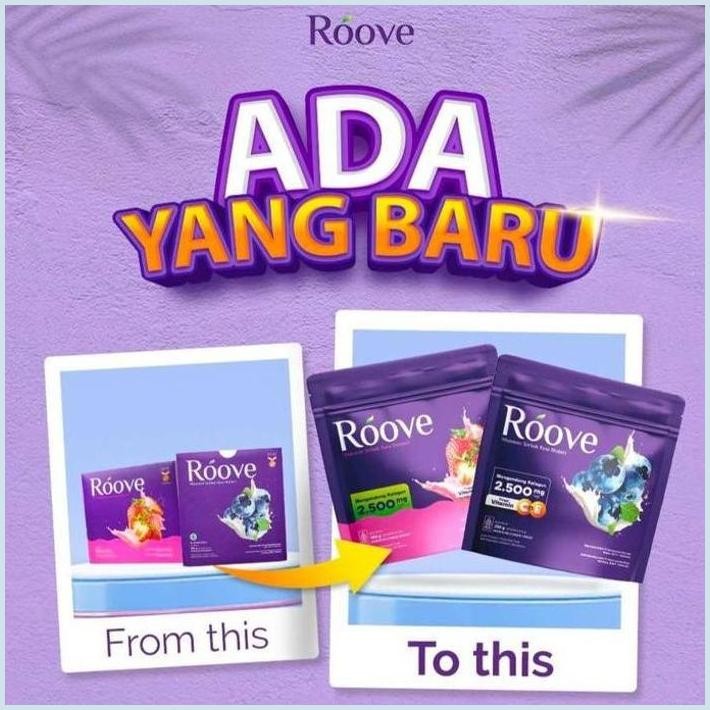 NEW ROOVE COLLAGEN 2500MG 50 SACHET SUPLEMEN KECANTIKAN KULIT SENDI RAMBUT MINUMAN KOLAGEN ASLI TERL