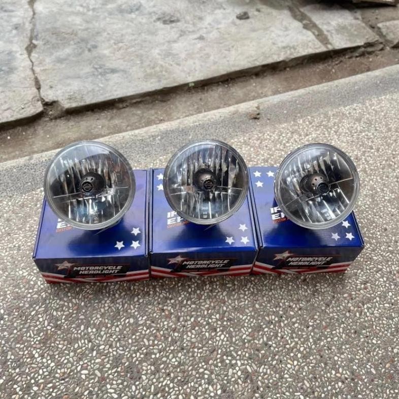 Reflektor HD 5.75 inch Lampu Depan HD Harley Davidson Import Detail Original merk Iron eagle import 