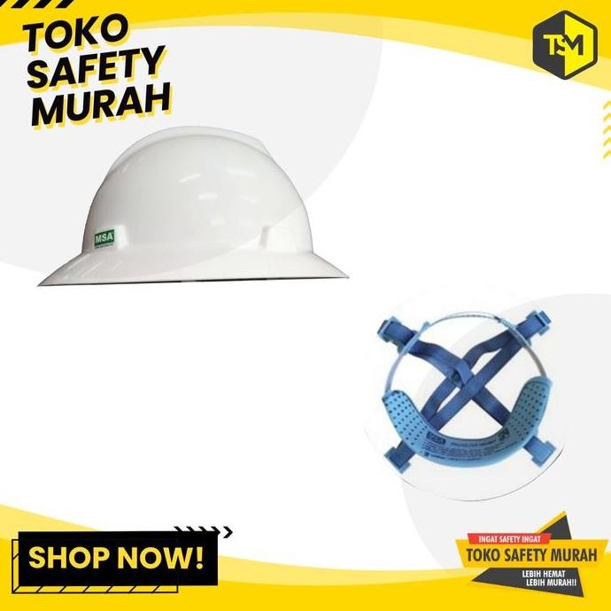 Helm Proyek Full Brim FullBrim MSA Lokal Inner Safety Helmet