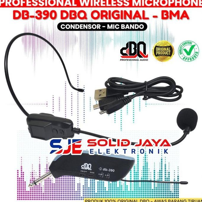 Mic Microphone Dbq Db-390 Wireless Dbq390 Dbq-390 Bando Wireles Chas Mik Mikropon Mikropone Wire Les