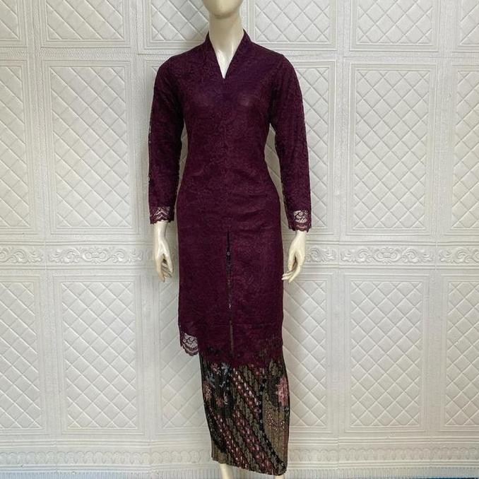 Atasan Kebaya Brukat Model V Tunik Kebaya Brukat  Kebaya Brukat Tunik Busui Kebaya V Brukat Premium 