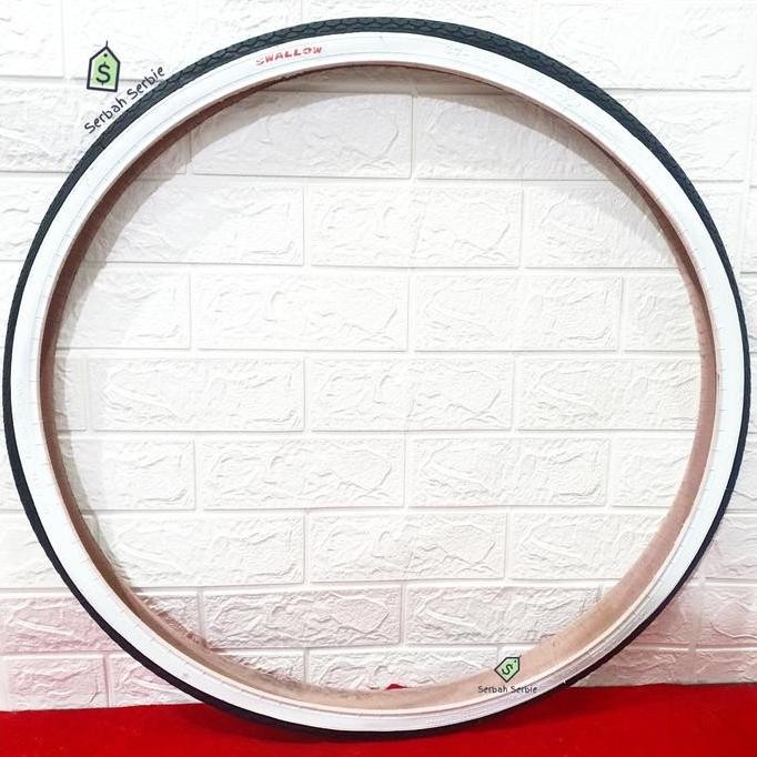 Ban Luar Sepeda 26X1 3/8 Swallow 590 26 X 1 3 Per 8 Hitam Putih Ctb Phoenix Jengki Polygon Sierra