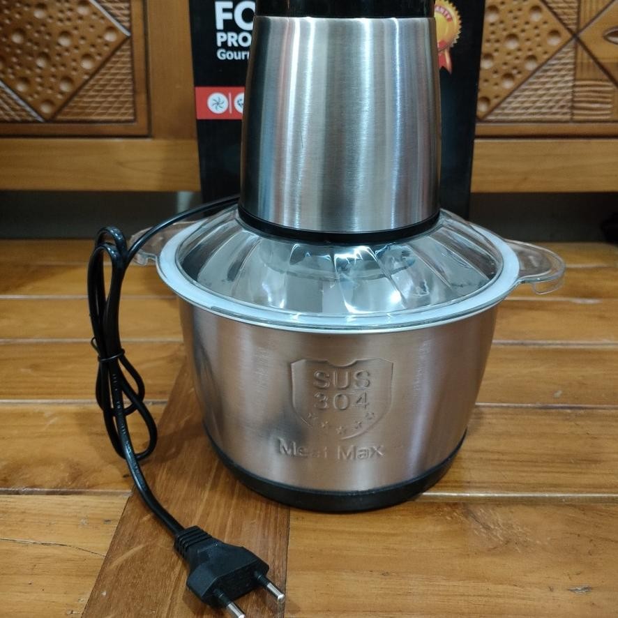 Blender Daging 2 Liter Food Processor Electric Meat Grinder Stainless / Blender Kitchen Expert Elect