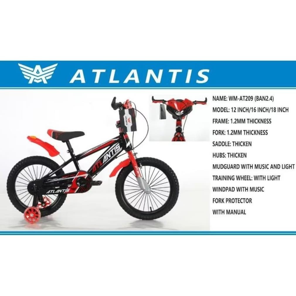 Sepeda Anak Laki Laki Mbx Ukuran 12inch Atlantis