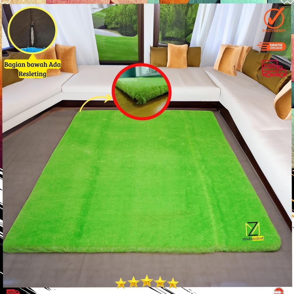Karpet bulu rasfur ukuran 180X80X5CM.