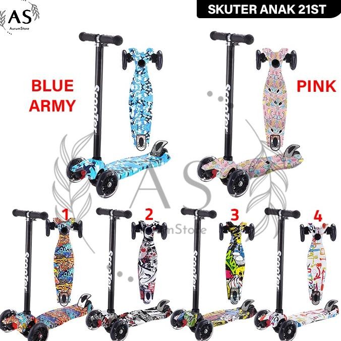 NN - Kickboard Scooter - Otoped Anak Skuter Anak Roda 3 Ban