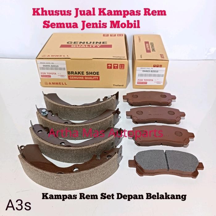 KAMPAS REM SET AVANZA VELOZ KOMPLIT DEPAN BELAKANG AVANZA VELOZ OLD