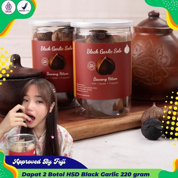 

Sale 2 Botol Black Garlic Solo ( Bawang Hitam Tunggal) 220 Gr 100% Alami