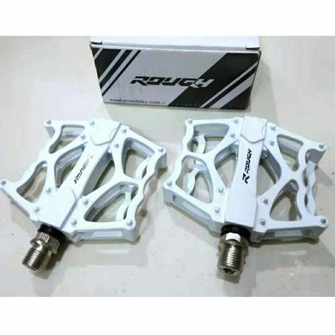 PEDAL RAZE ROUGH P25 PEDAL ALLOY BEARING PEDAL UNITED PUTIH ORIGINAL DAN TERPERCAYA