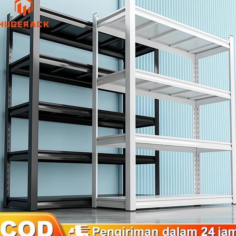 Rak besi siku lubang Rak Besi 5/6 Susun Rak gudang Serbaguna