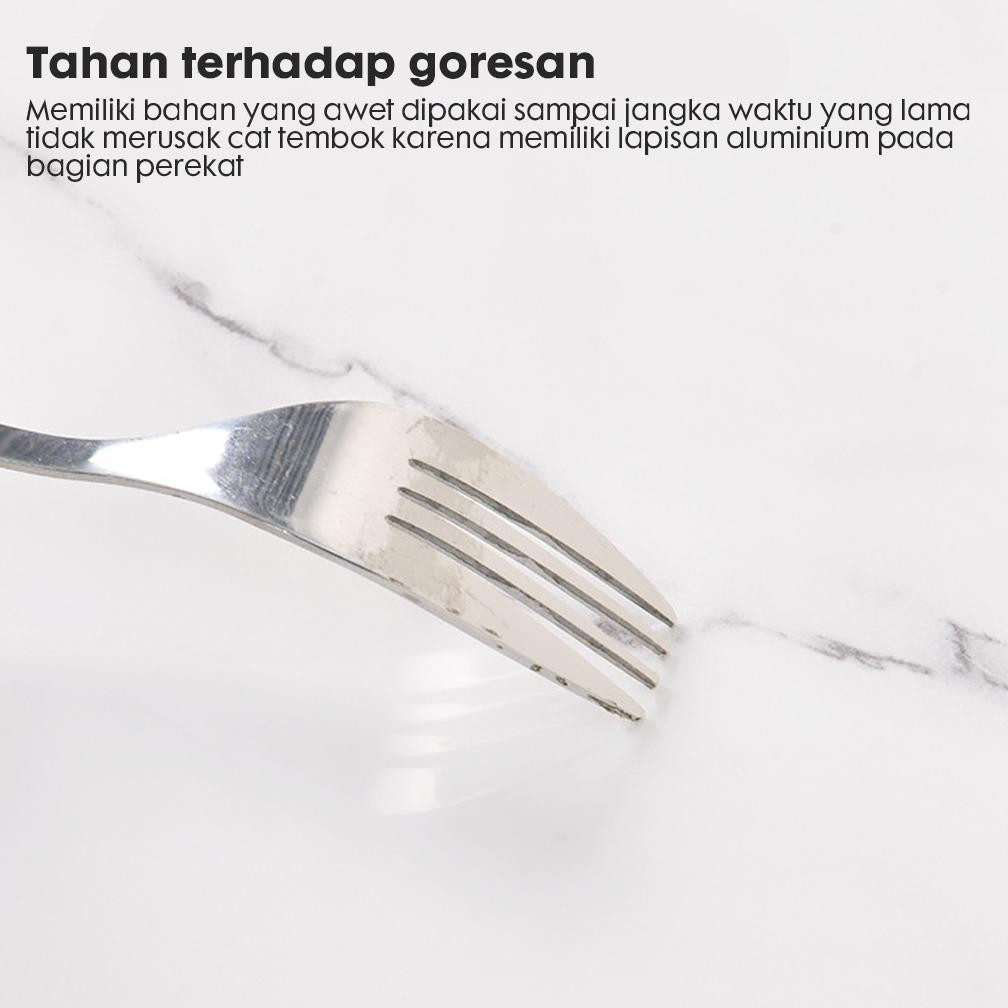 Aimilo - Wallpaper Dinding Vinyl Marble Glossy 60CM X 3 Meter Roll Foam PVC Anti Air Wallpaper Dapur