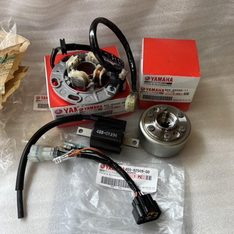 PAKET PENGAPIAN YZ 125 4SS ORIGINAL JAPAN SET SPULL MAGNET KOIL SOKET