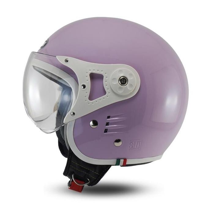 Helm Bogo Retro Wanita Pria Kekinian Kaca Pilot Sudah Sni Motorcycle Dual Sport Helm Setengah Wajah 