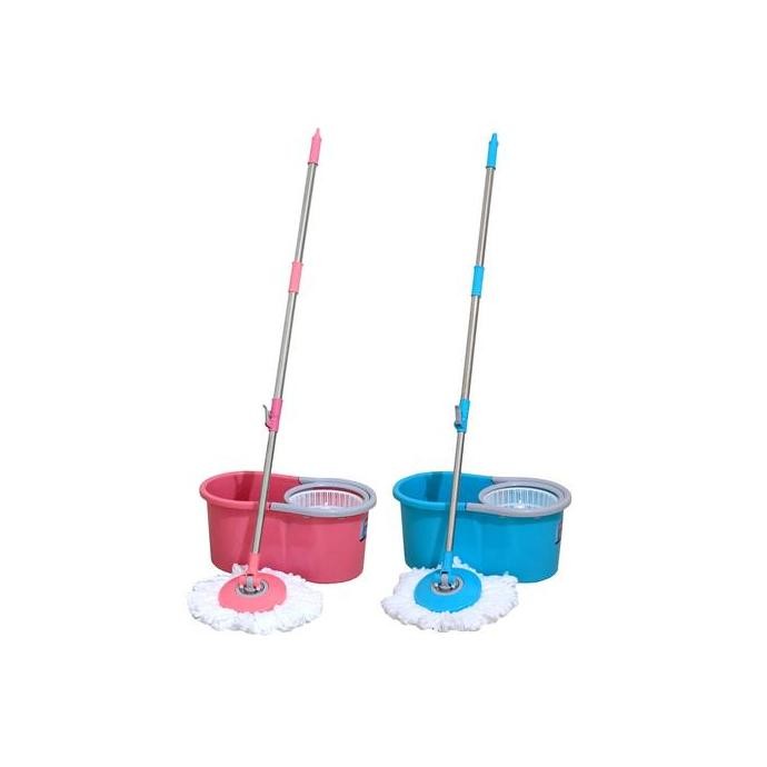 Spin mop BM 45 Lion Star Alat Pel Perawatan Rumah Biru Kain Pink Lantai Pembersih pel  lantai  peras