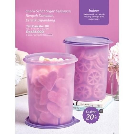 (Best) Toples besar toples kerupuk tupperware maxi canister 10lt