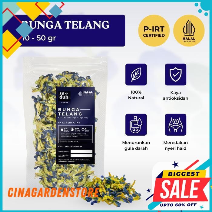 

SEDUH TEA & TISANE| TEH BUNGA TELANG / BUTTERFLY PEA TEA / FLOWER TEA 10GR - 1KG TERMURAH