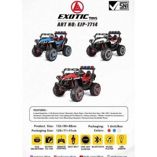 BAN KARET EXOTIC MOBIL AKI 7714 "JEEP" BLUE 12V-7AH 4GB EJP-7714