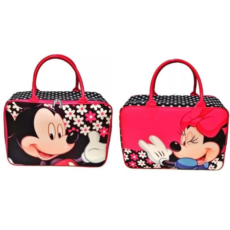 Tas Travel Miki Minnie Kain Kanvas Tebal Besar Original