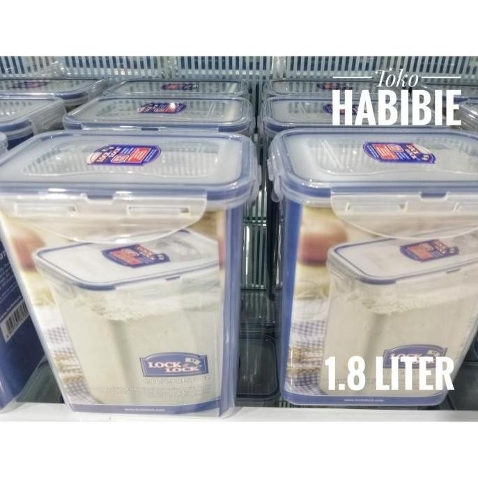 (Best) Lock n Lock Tall 1.8 L Liter Food Container Toples Kue Susu Plastik
