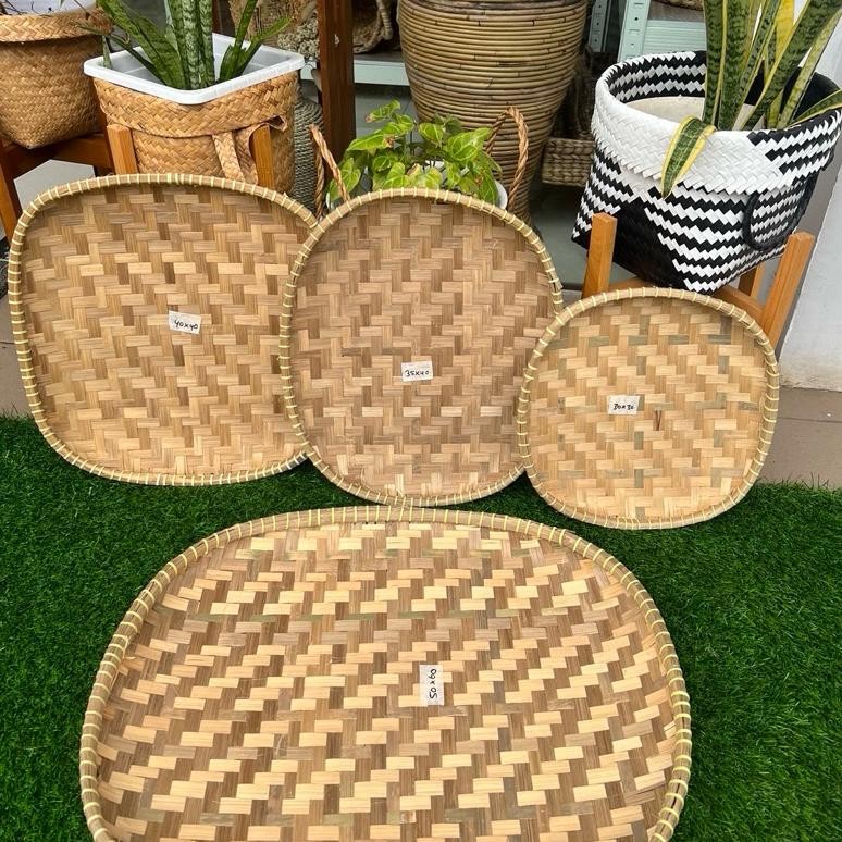 Tampah Bambu Kotak / Nampan Bambu Kotak / Tampah Tumpeng KOTAK