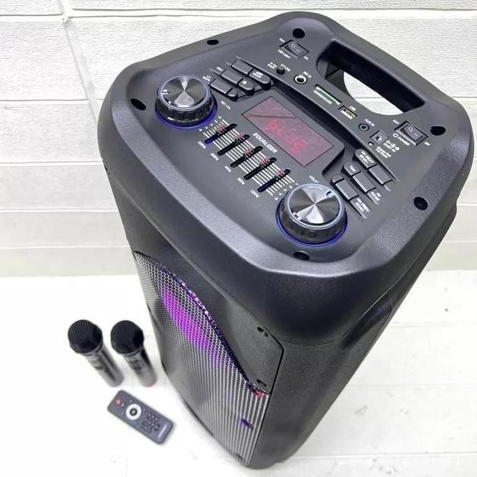 Portable Noise Gi New Duble Original Speaker 8 Inch x2 Bluetooth GM