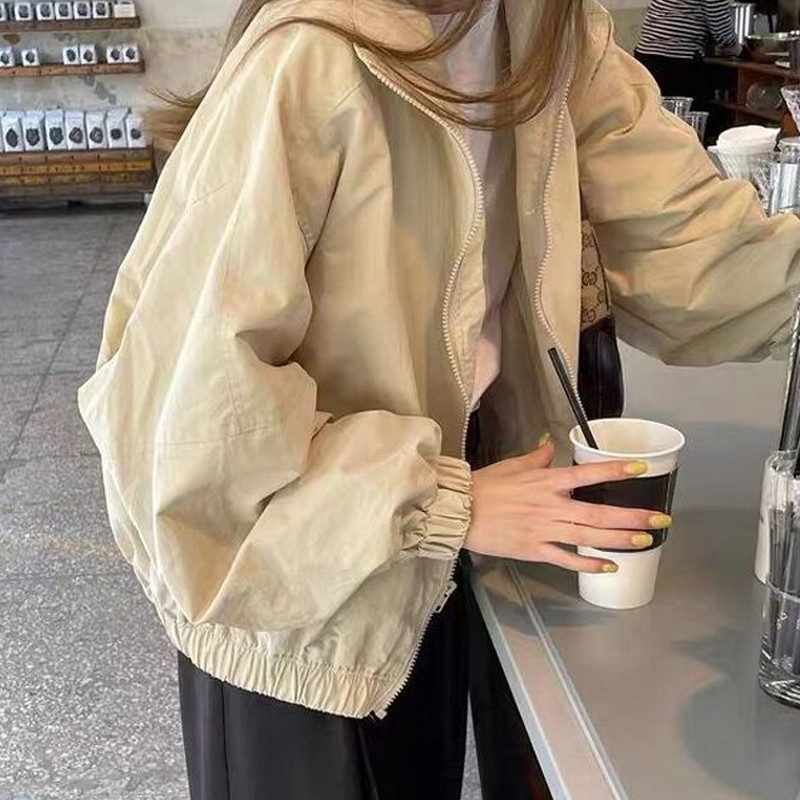 Jas Pendek Wanita Trench Coat Jaket Kasual High-End Atasan Kerja Wanita