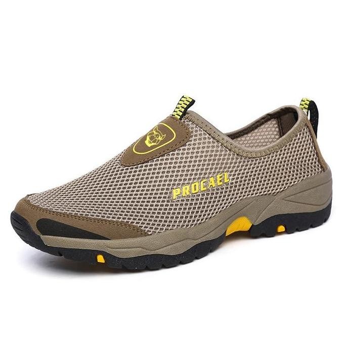Sepatu Hiking Pria Casual Sepatu Slip On Tanpa Tali Gunung Outdoor