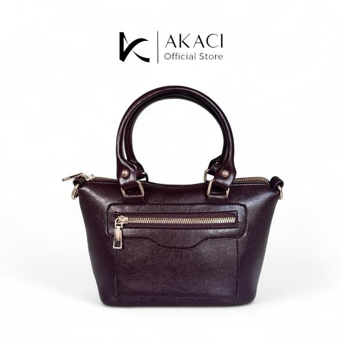 Hand Bag Wanita Angel Akaci 09-8461 Bahan Lexus 2 Ruang Tas Wanita Simple Cewek Terbaru Tas Selempan