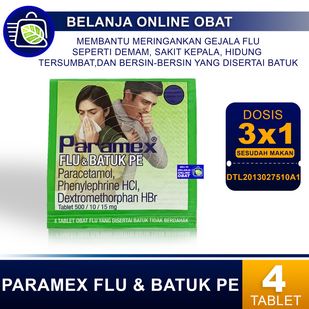 PARAMEX FLU DAN BATUK 4 TABLET