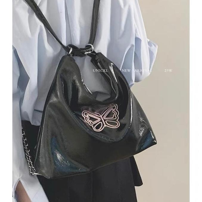 Tas Wanita Cute Student Backpack Kapasitas Besar Bahu Kupu-Kupu Original