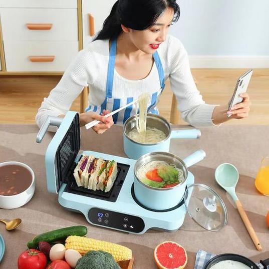Mesin Kompor Listrik Breakfast Machine Sandwich Maker Toaster Electric Cooker