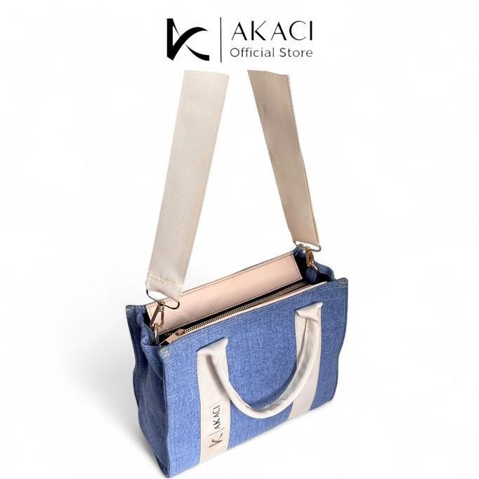 Hand Bag Wanita Baggy Akaci 18-8481 Bahan Kain Lepis 1 Ruang Tas Selempang Terbaru Tas Kerja Kuliah 