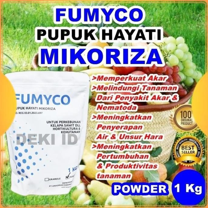 Fumyco Powder 1 Kg Pupuk Mikoriza Jamur Penguat Akar Penyubur Tanaman