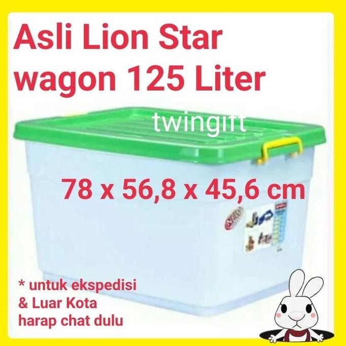 Container/Kontainer Box Plastik, Lion Star-Wagon, 125 Liter.