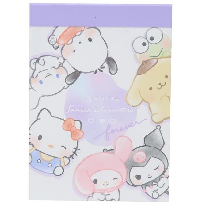 Mini Memo Pad Sanrio My Melody Kuromi Pochacco Happy Together Yurutto Note Kecil Limited Edition