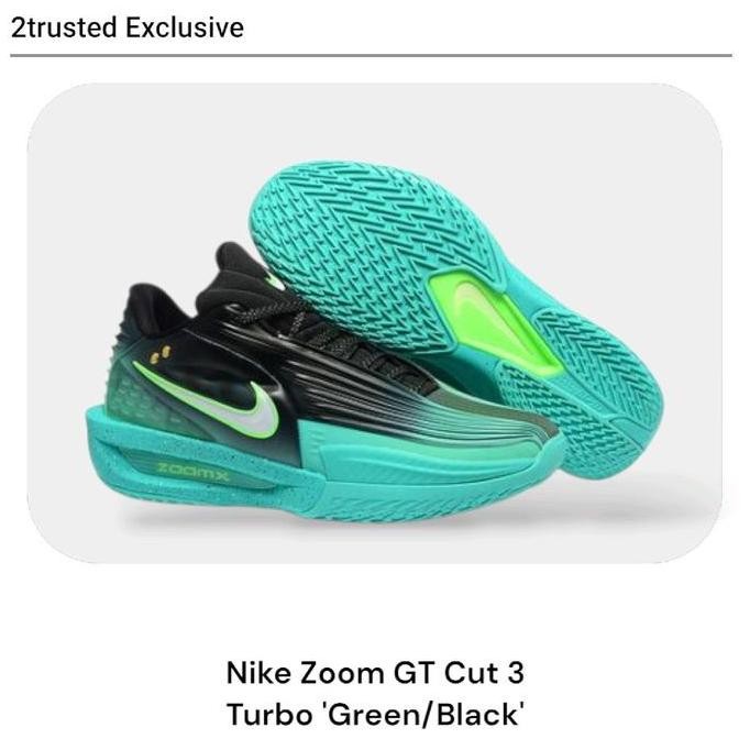 New  Nike Air Zoom GT Cut 3 Turbo EP 'Green Black' HV9919-300  Mens Trusted Basket