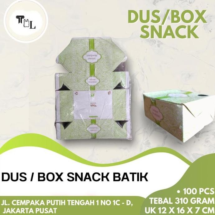 Dus / Box Snack Batik - Uk 12X16X7 - 100Pcs