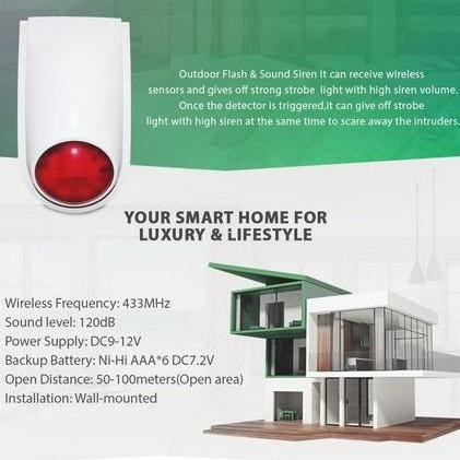 Ready  SEYVEN SMART SIRINE WIFI SIREN ALARM STROBE SMART HOME ALARM TUYA