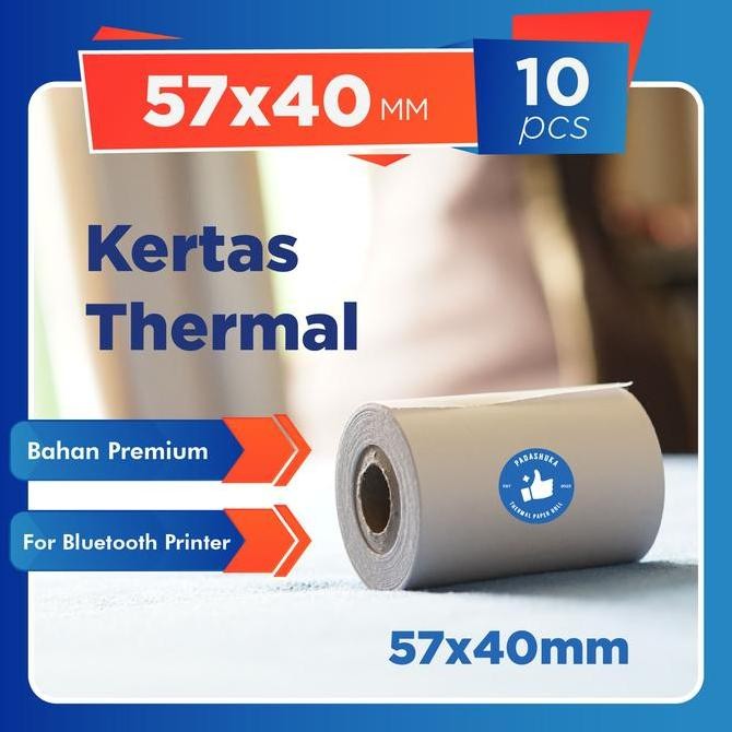

[10 Pcs] Kertas Thermal 57X40 Mm - Struk Kasir Edc Paper Roll