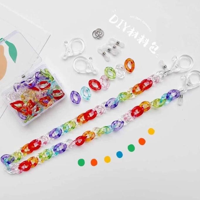 

Diy Kalung Masker Rainbow/Tali Rantai Masker/Mask Chain/Strap Masker