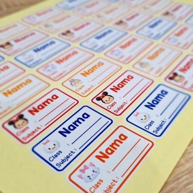 Label Sticker Nama Anak / Stiker Tempel Nama Kelas