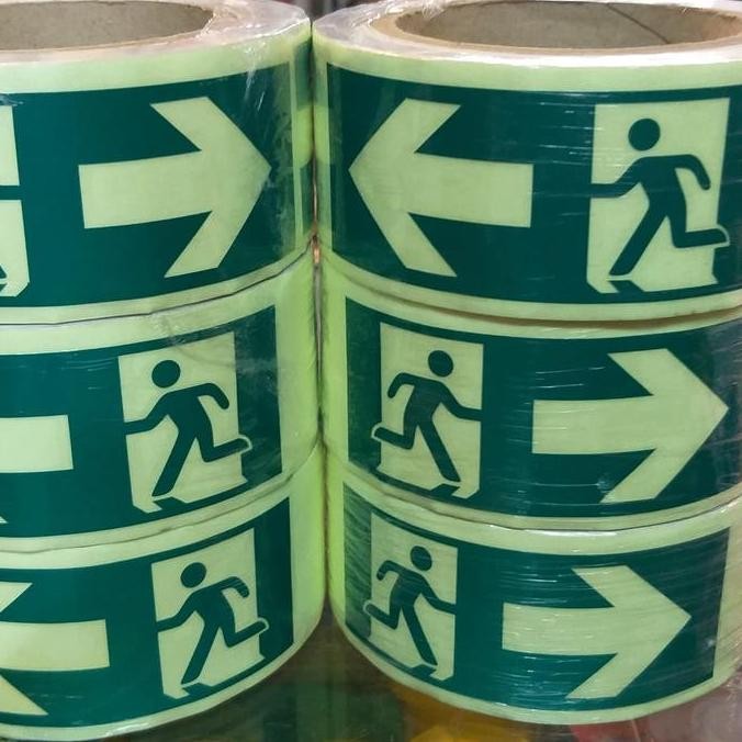 Stiker Skotlet Reflector Jalur Evakuasi Fospor Glow In The Dark