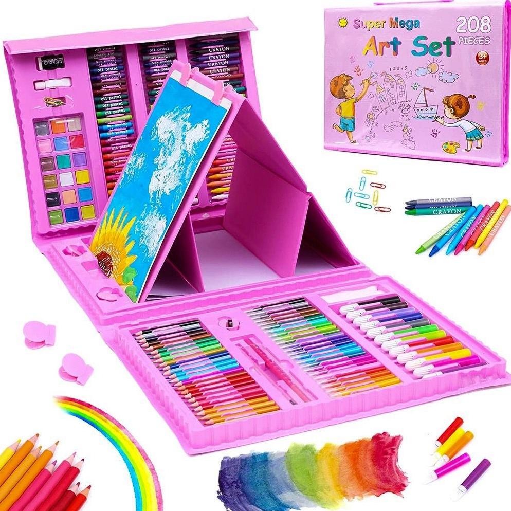

CRAYON SET 208 PCS / CRAYON WARNA ALAT MENGGAMBAR MEWARNAI ANAK / PENSIL WARNA KRAYON ANAK - MEGA ART 208 PCS, SHENARCORNER168.SMG