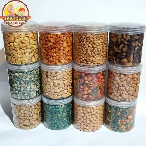 

New KACANG TOPLES Cemilan Lebaran (Kacang Bawang, Koro Kulit, Koro Balado, Polong Ijo, Telur Atom, Kedelai, Mixed Nuts, Kacang Bandung, Kacang Medan, Kacang Thailand, Marning) - Duo Bocil Snack