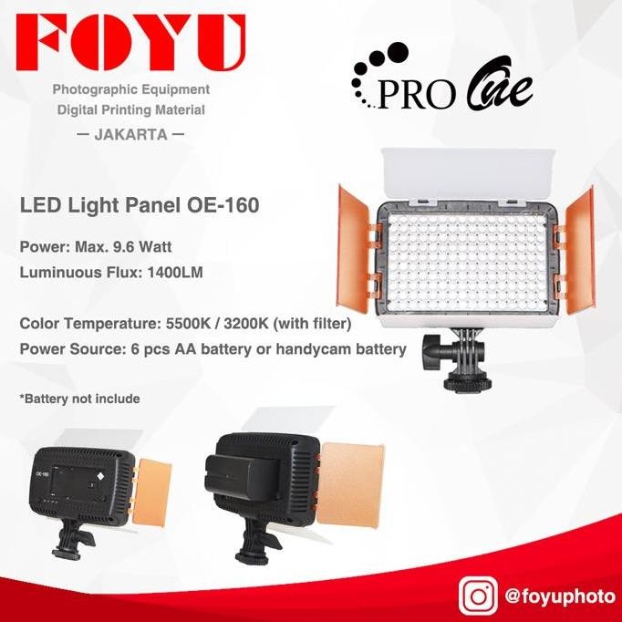 Lampu Light Panel Led Video Lamp Oe-160