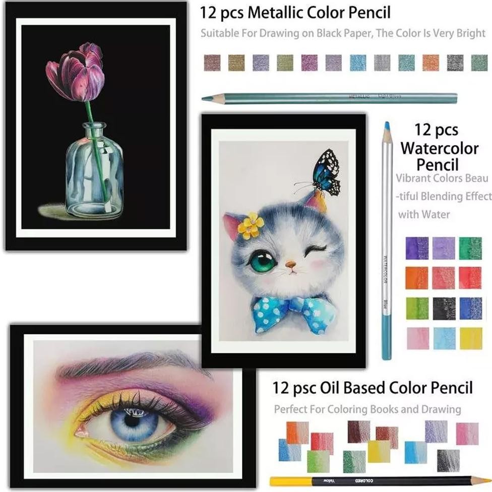 

Promo 33Pcs 41Pcs Set Sketch Pensil Pisau Penghapus Dan Pensil Gambar Untuk Keperluan Sekolah Pencil Drawing Set Berkualitas