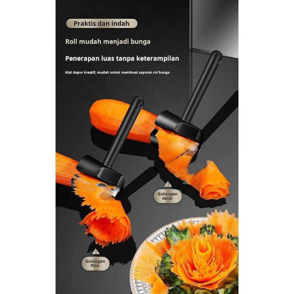 Bisa Cod Pisau Ukir Pemotong Bunga Buah Dan Sayur, Alat Pengeriting Bunga, Alat Pengeriting Bunga Me