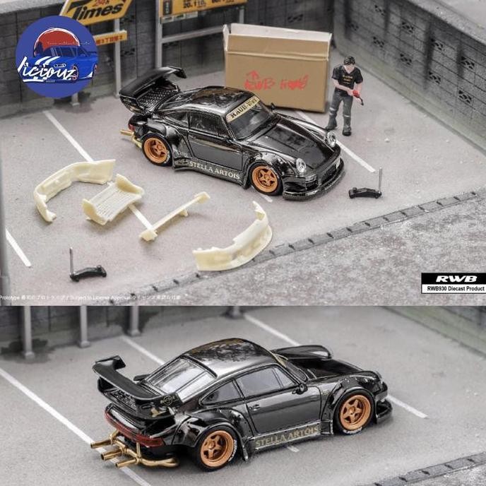 Star Model 1/64 RWB 930 GT Wing Chrome Stella Artois