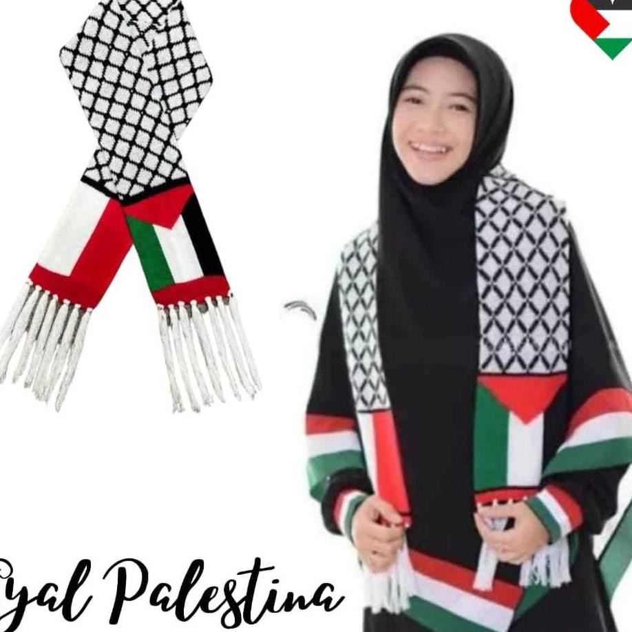 Syal Rajut Palestina Syal Rajut Komputer Syal Palestine Ban Palestina